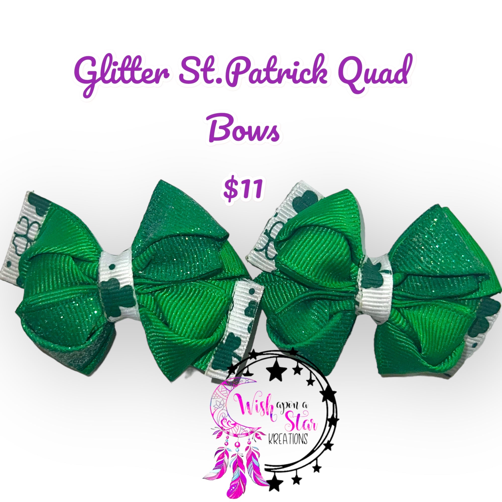 Glitter St.Patrick Quads