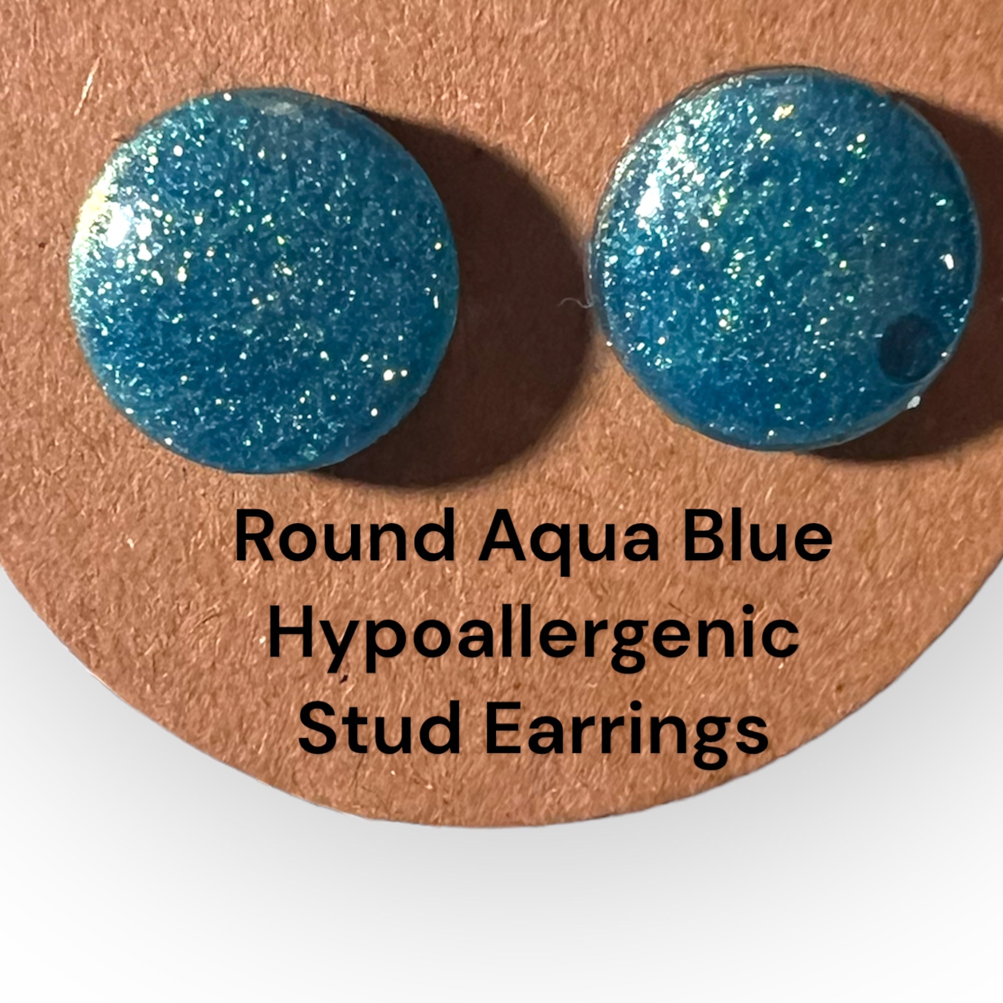 Aqua Blue Hypoallergenic studs